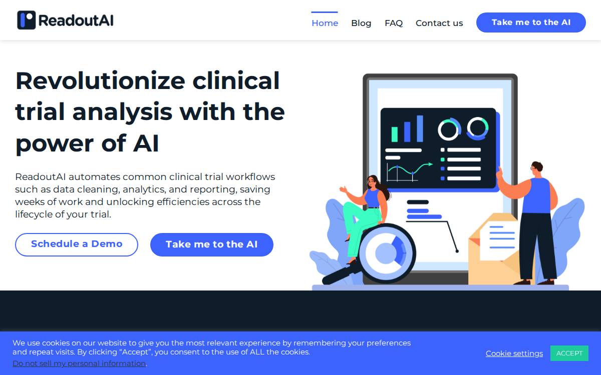 Readout website preview