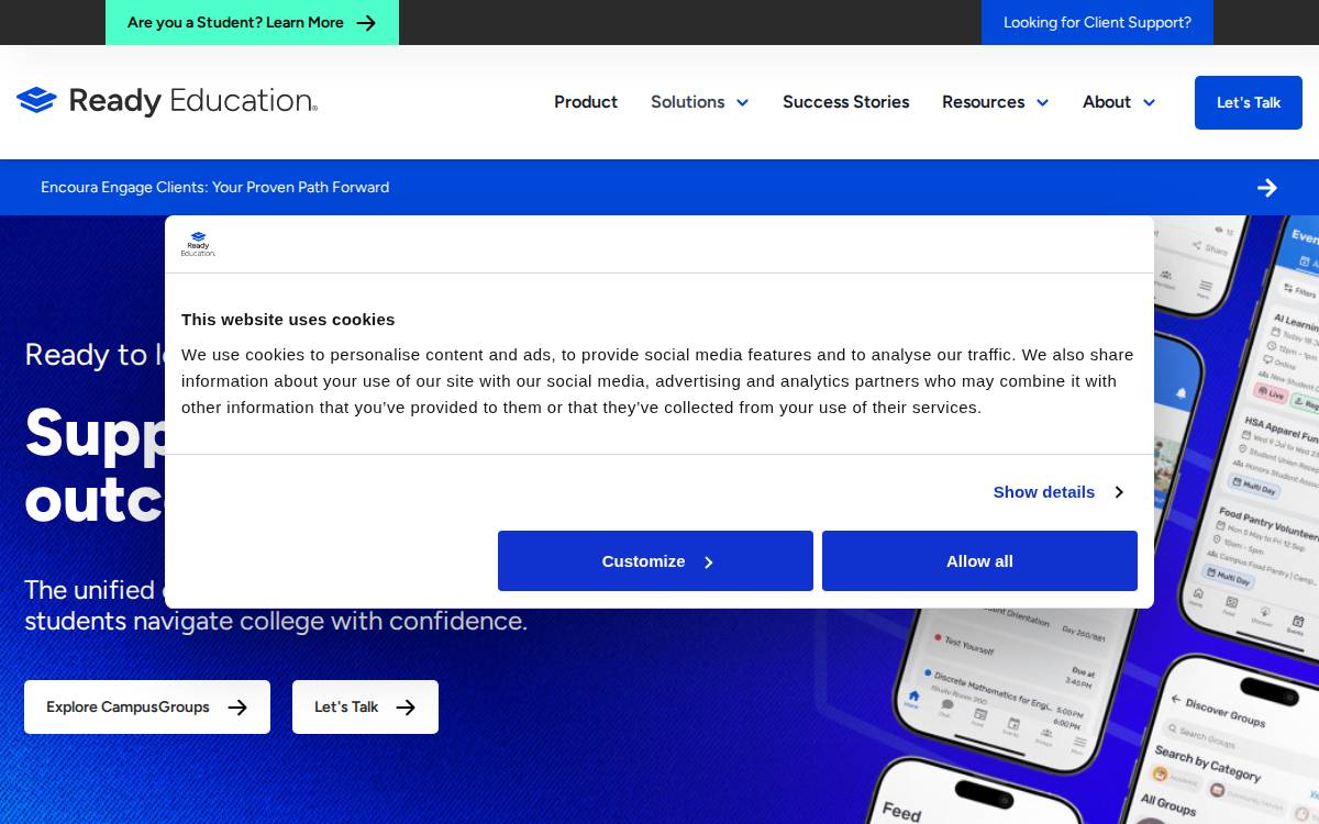 Ready Education website preview