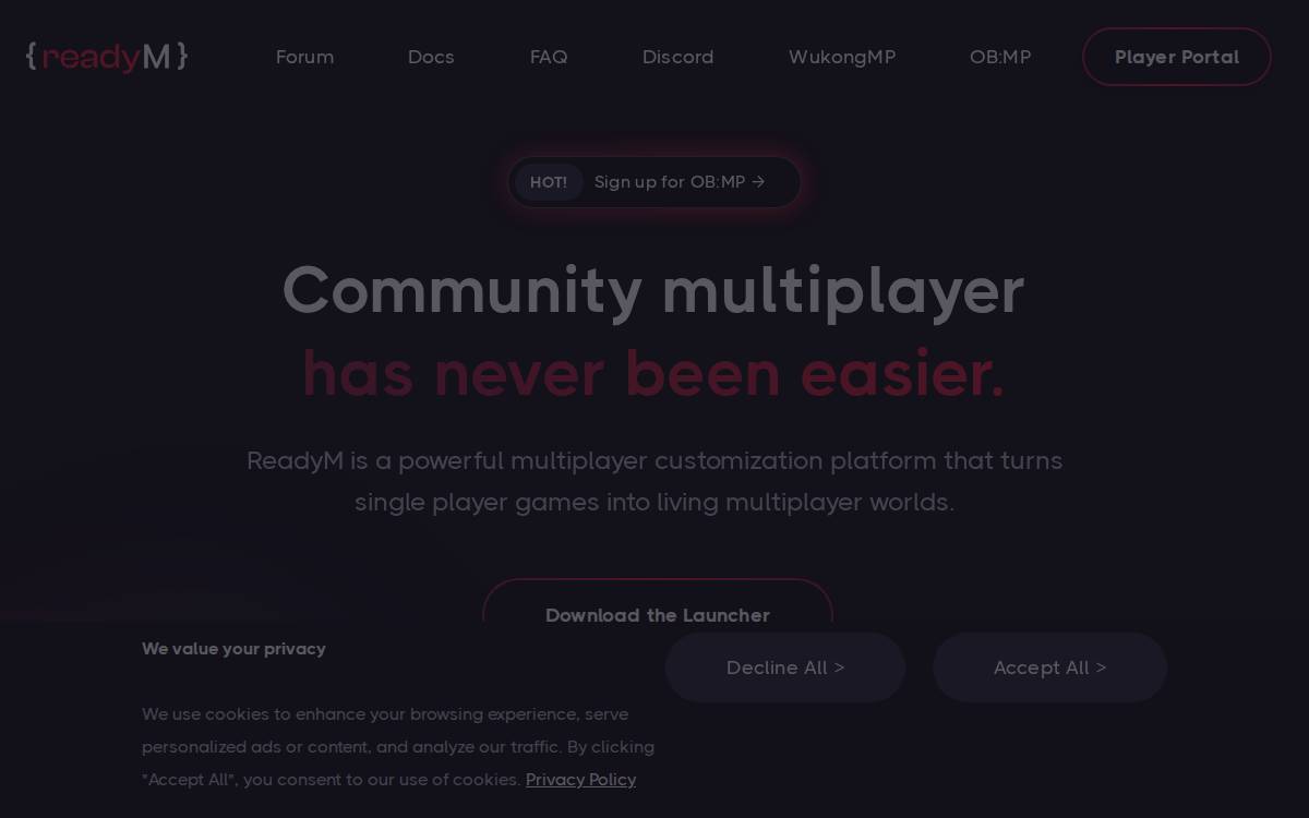Readycode website preview