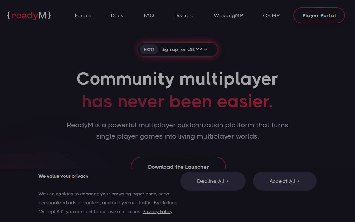 ReadyM website preview