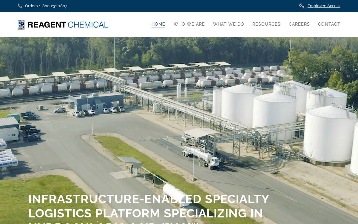 Reagent Chemical website preview
