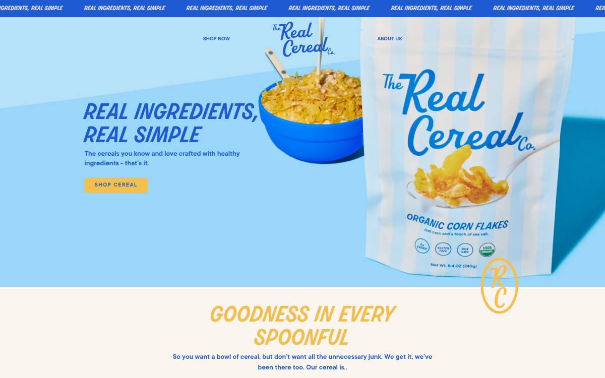 Realcereal website preview