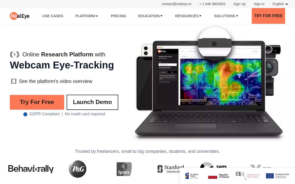 RealEye website preview