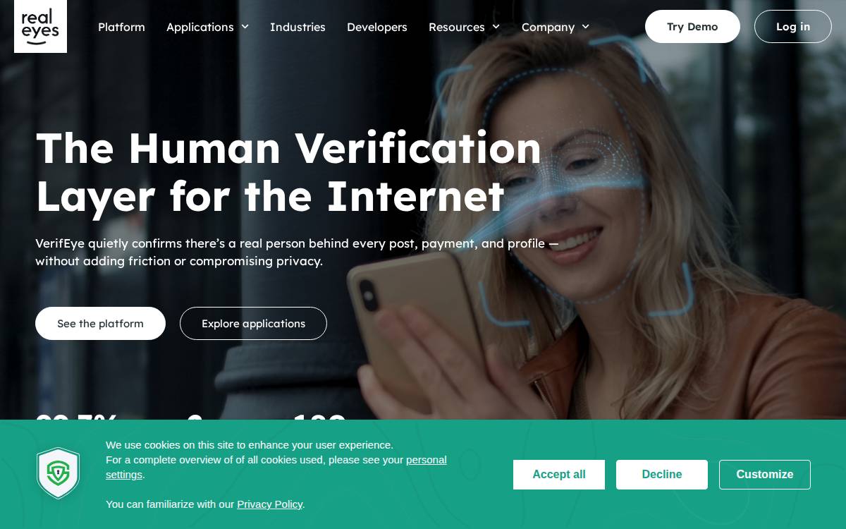 Realeyes (Holdings) Limited website preview