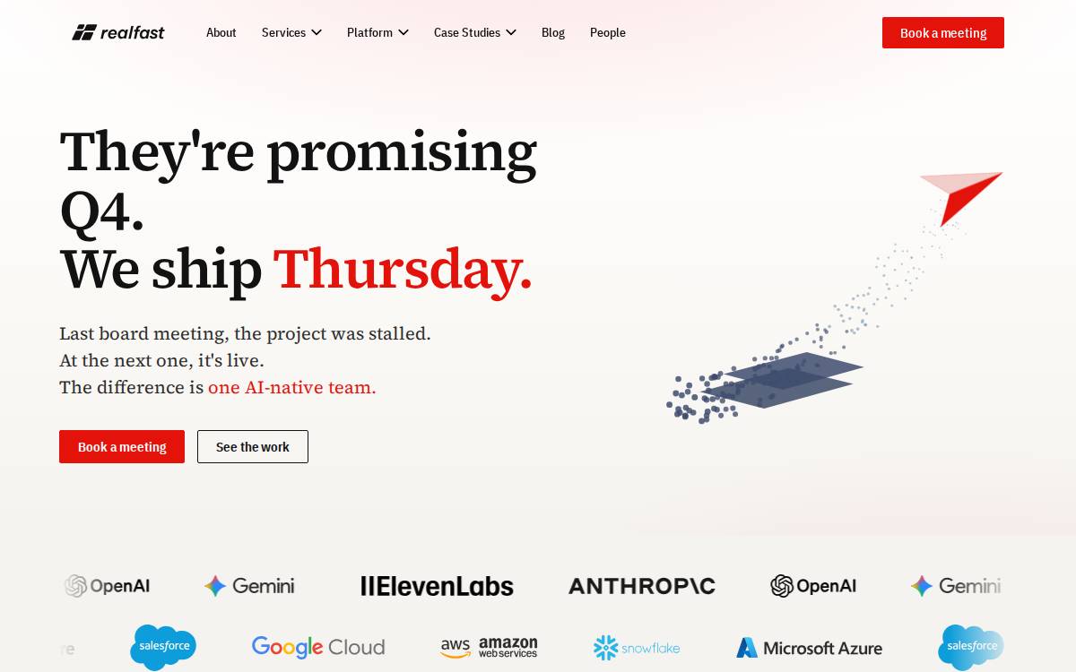 Realfast website preview