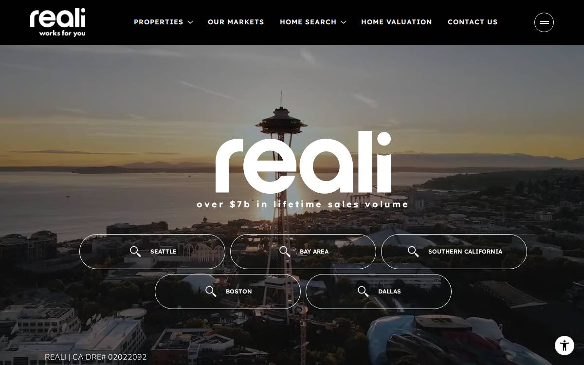 Reali website preview