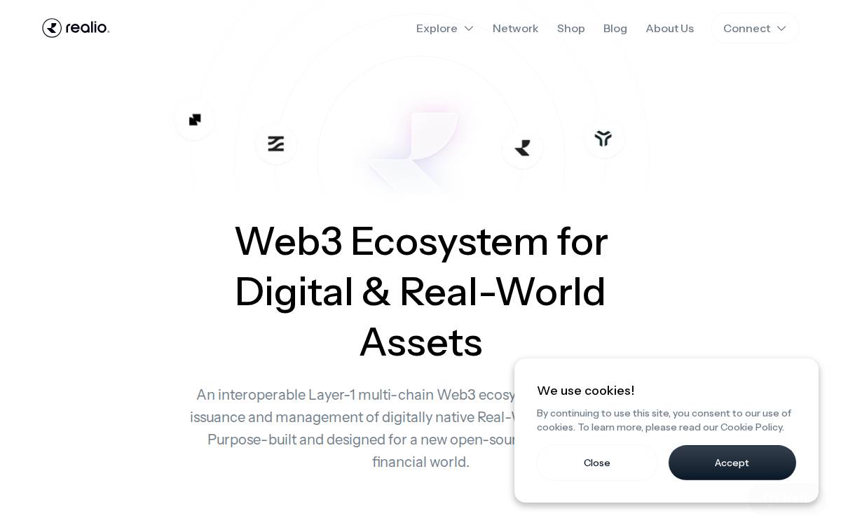 Realio Network website preview