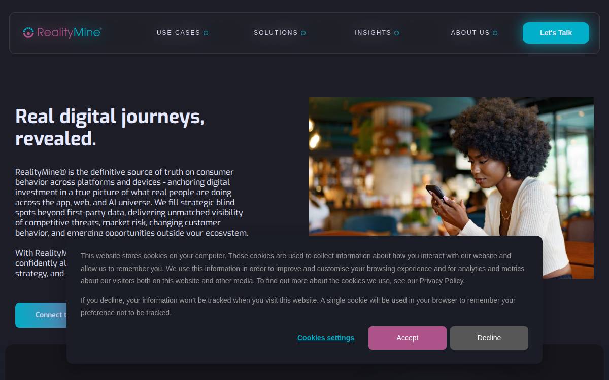 RealityMine website preview