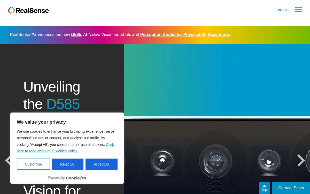 RealSense website preview