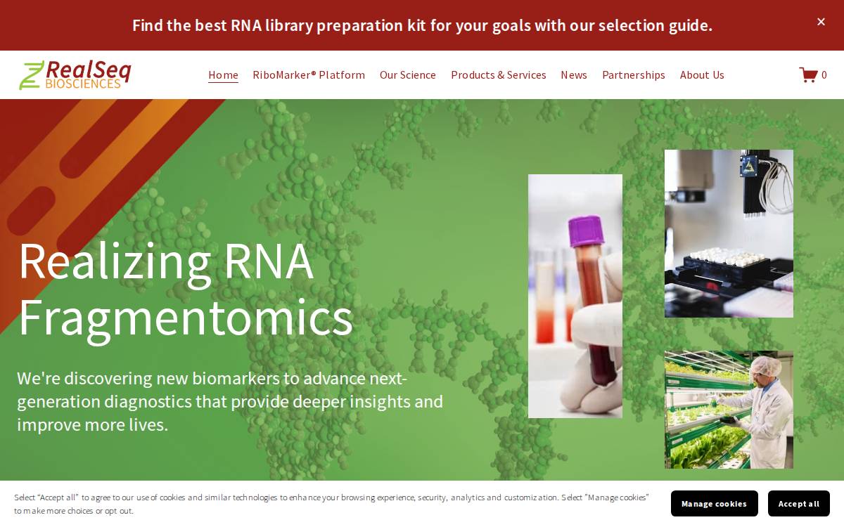 Realseq website preview