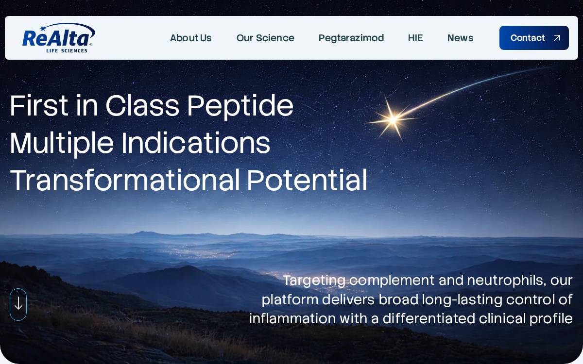 ReAlta Life Sciences website preview