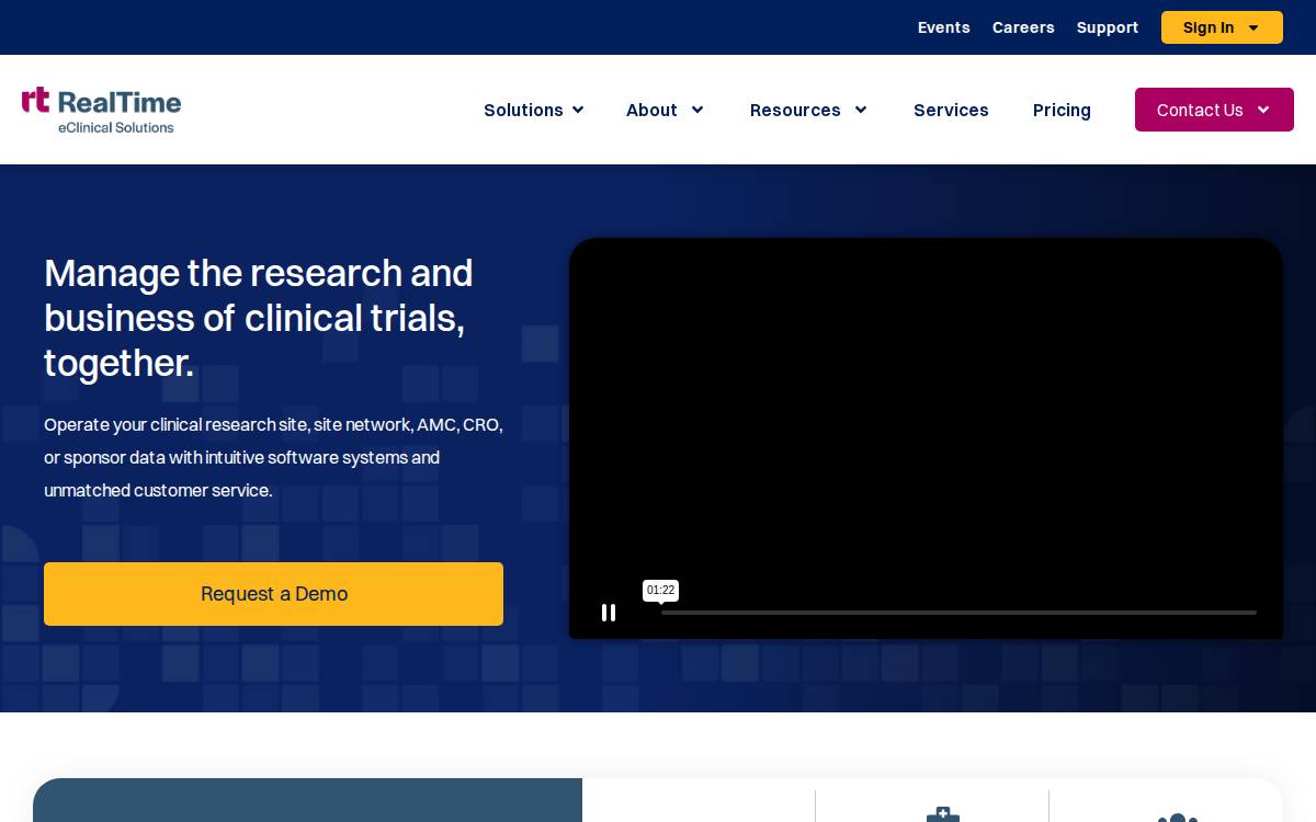 Realtime Eclinical website preview