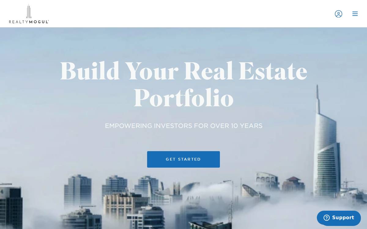 Realty Mogul website preview