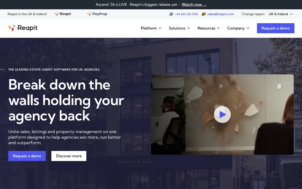 Reapit website preview