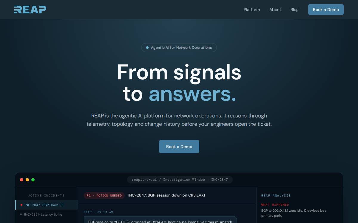 ReapITNow website preview
