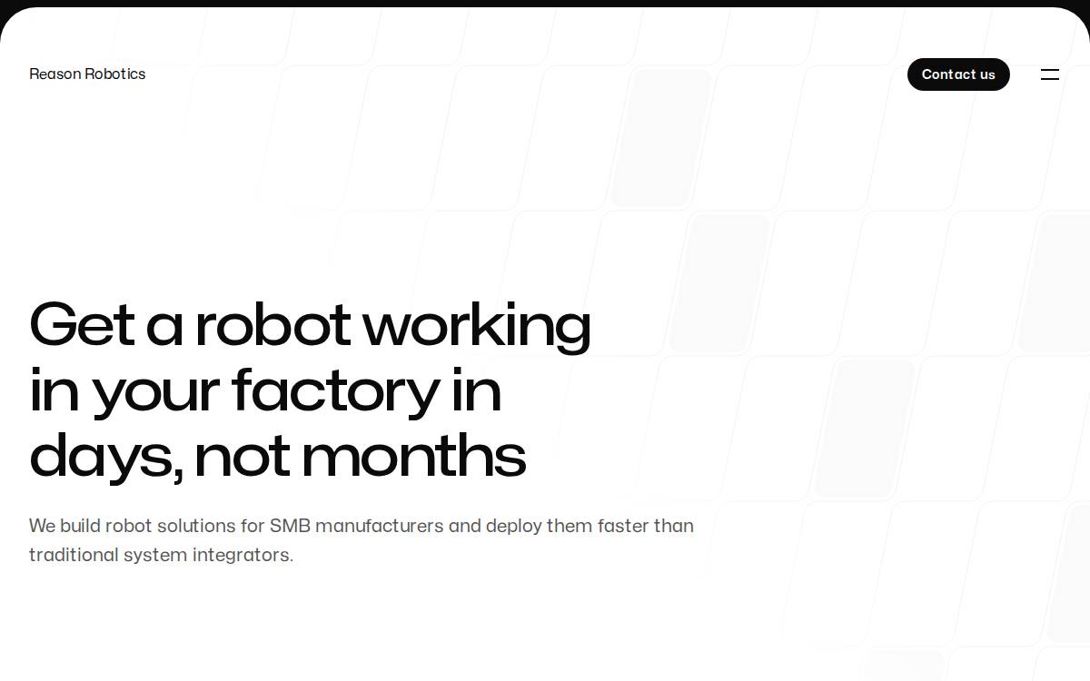 Reason Robotics website preview