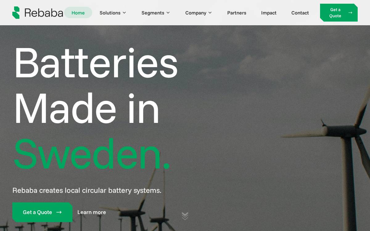 Rebaba website preview