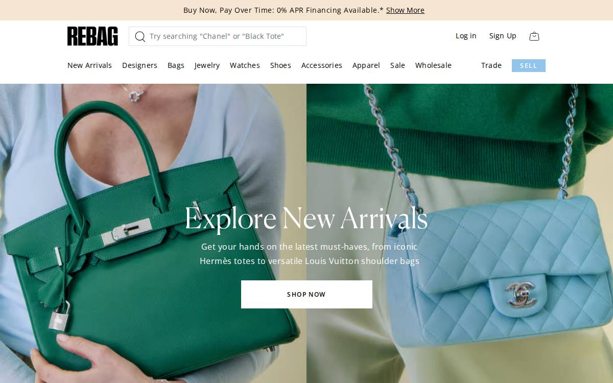 Rebag website preview