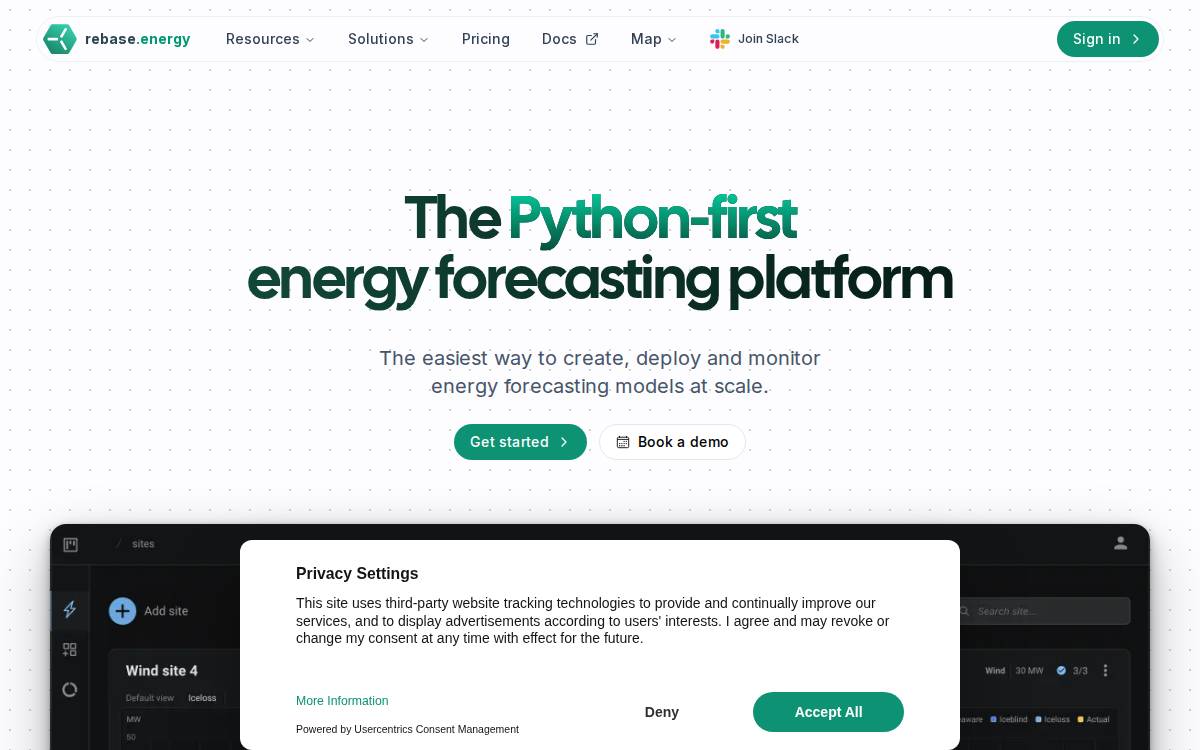 Rebase website preview
