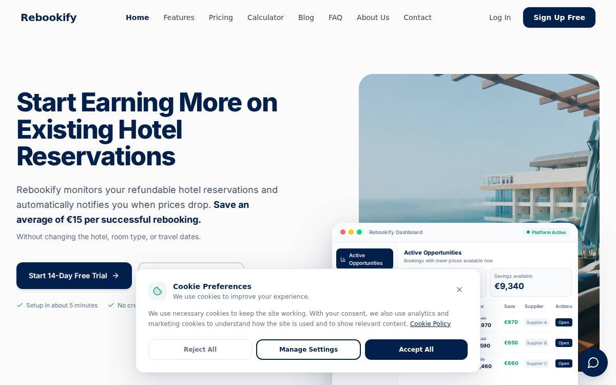 Rebookify website preview