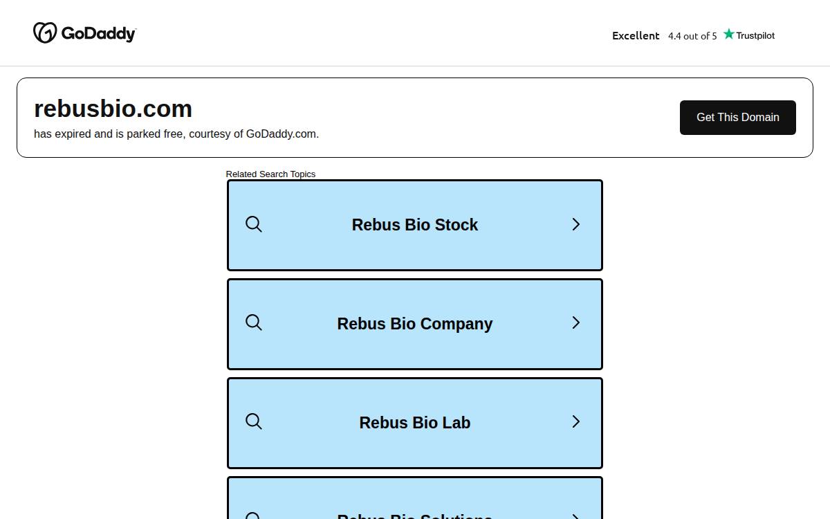 Rebus Biosystems website preview