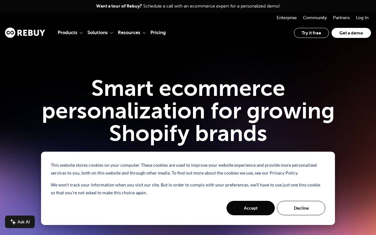Rebuy website preview