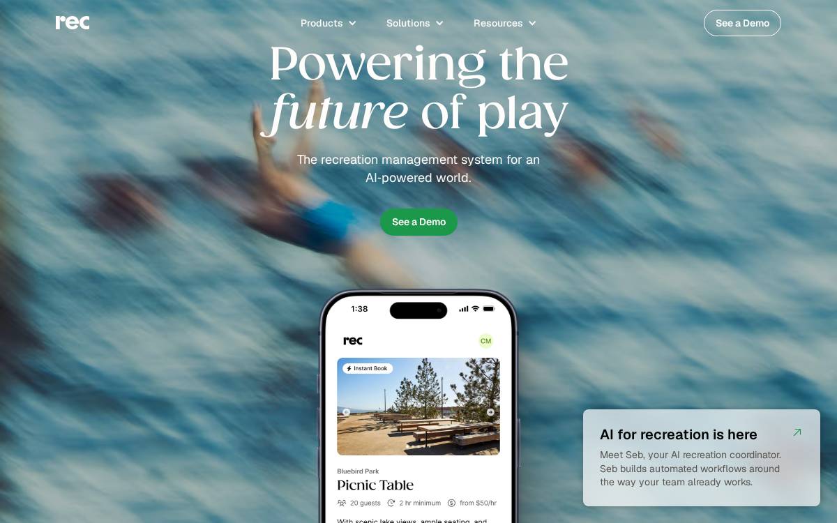 Rec website preview