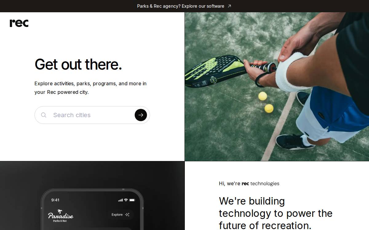 Rec website preview