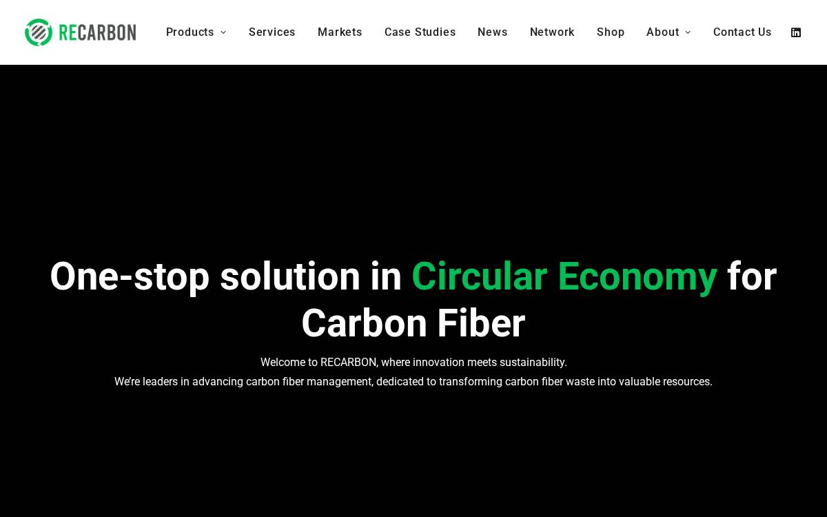 RECARBON website preview