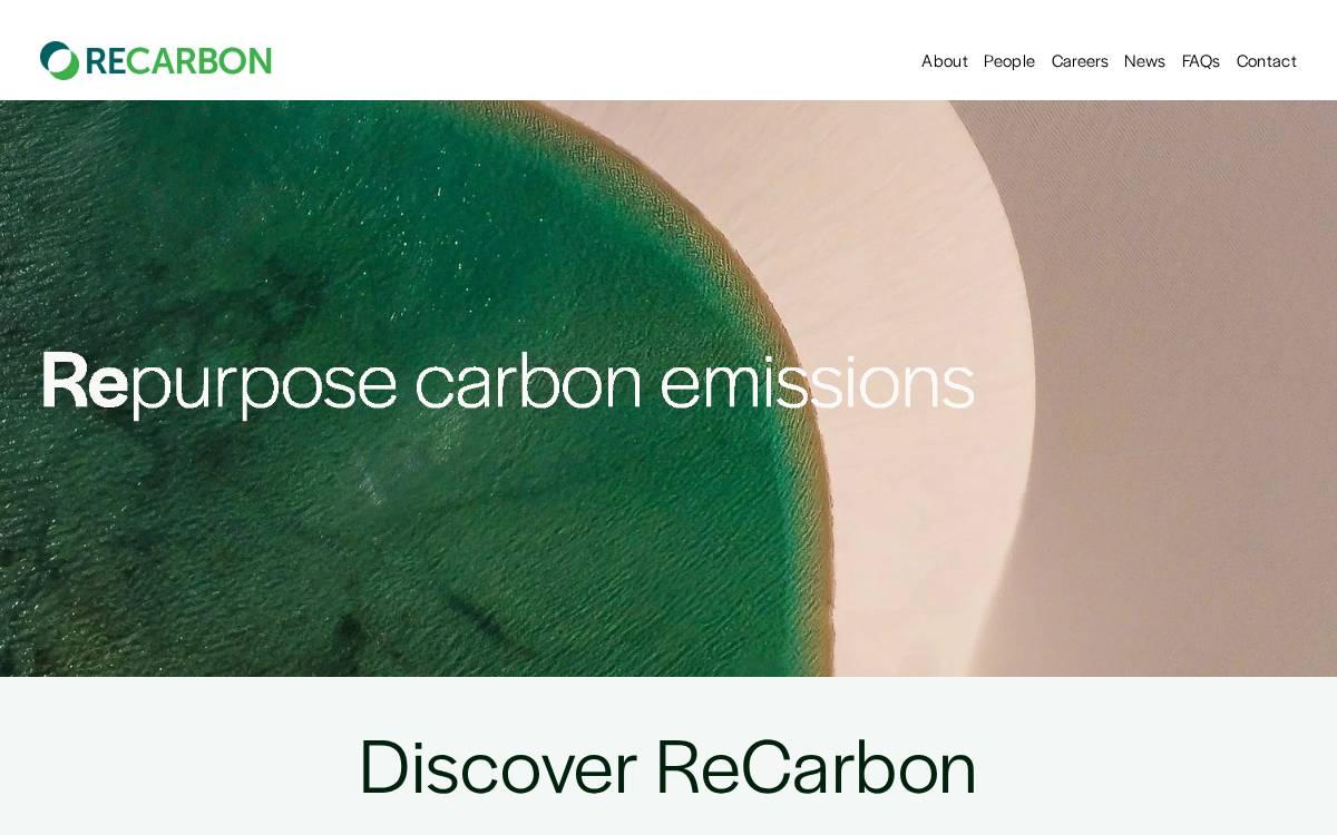 ReCarbon website preview