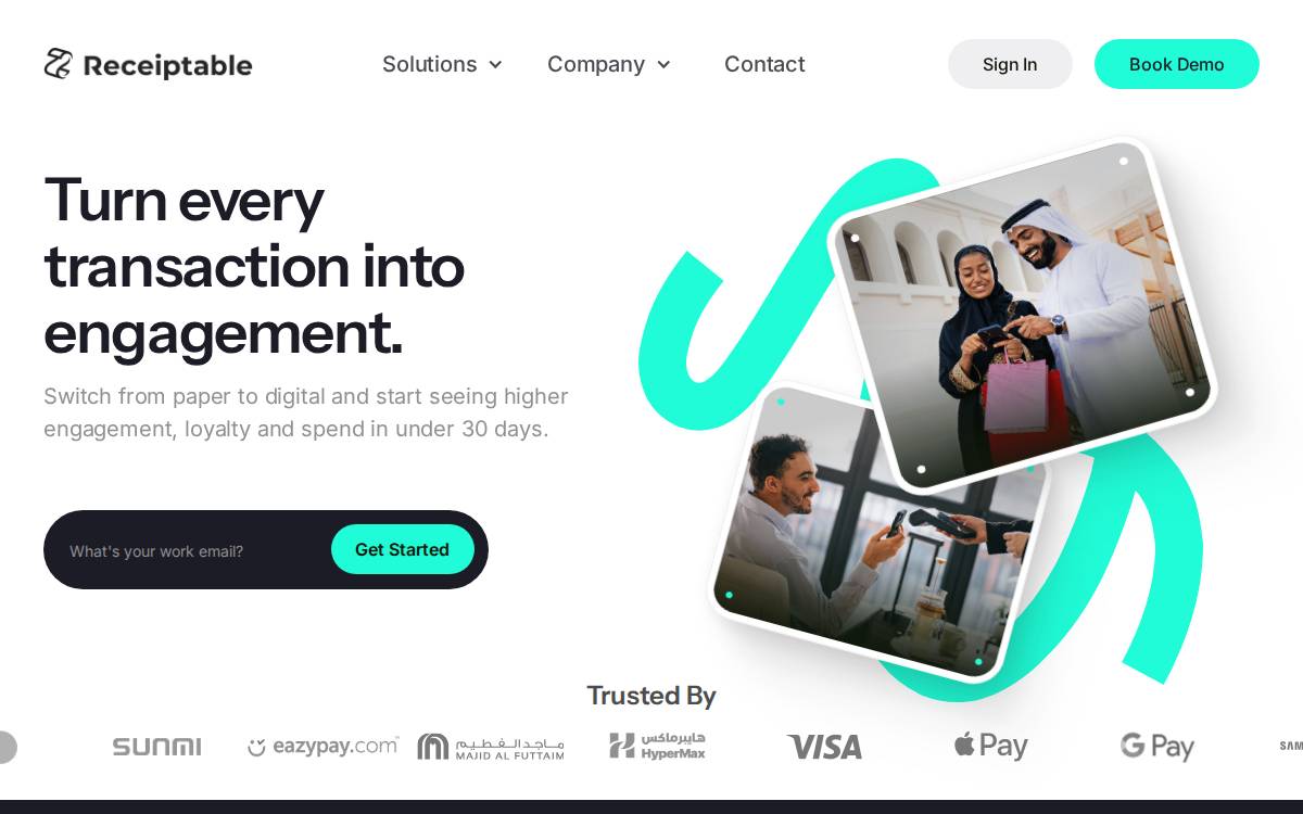 Receiptable website preview