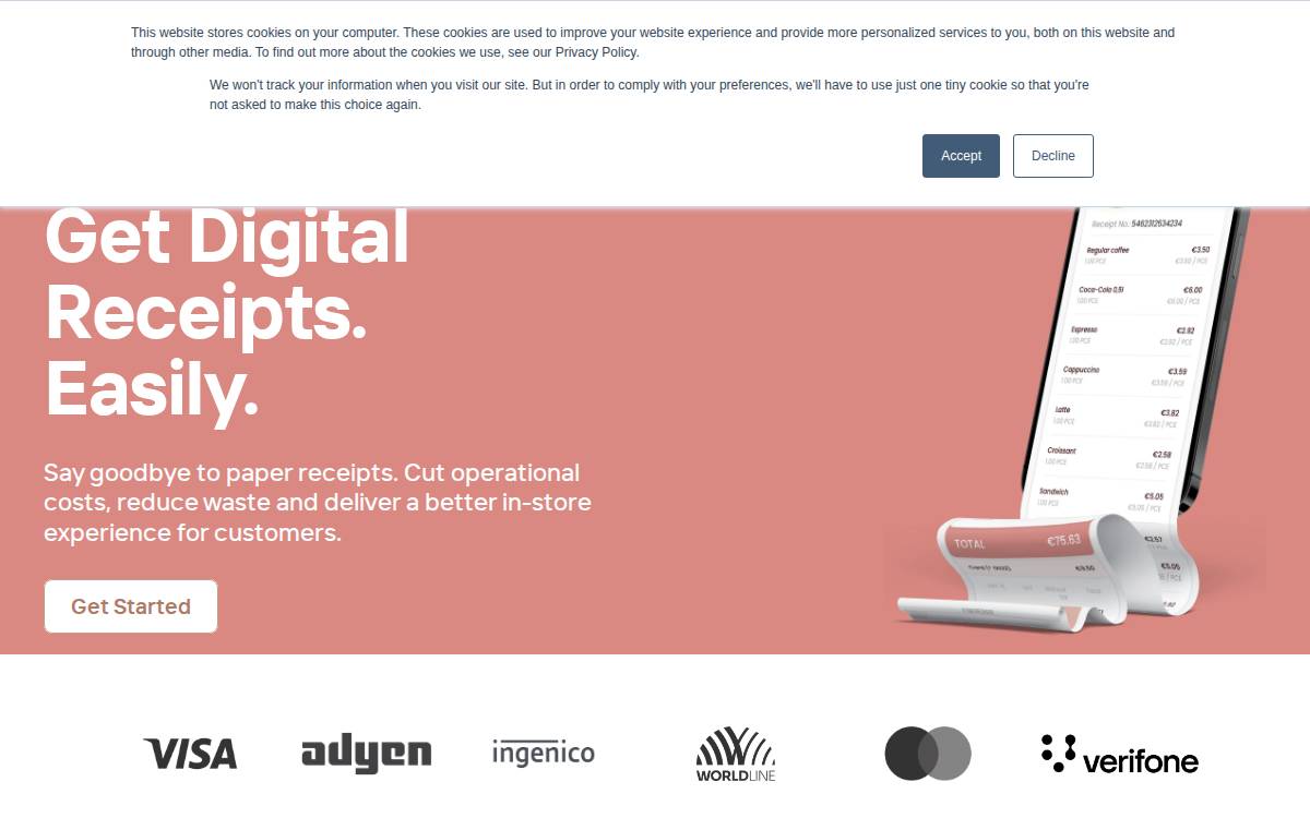 ReceiptHero website preview