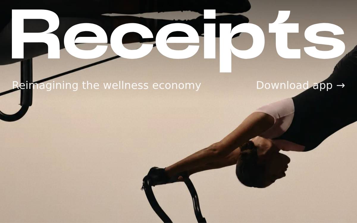Receipts website preview