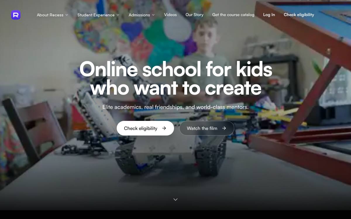 Recess website preview