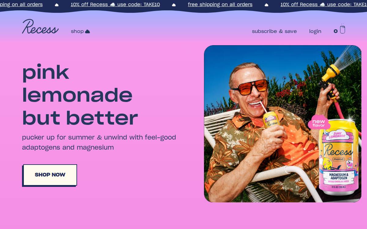 RECESS website preview