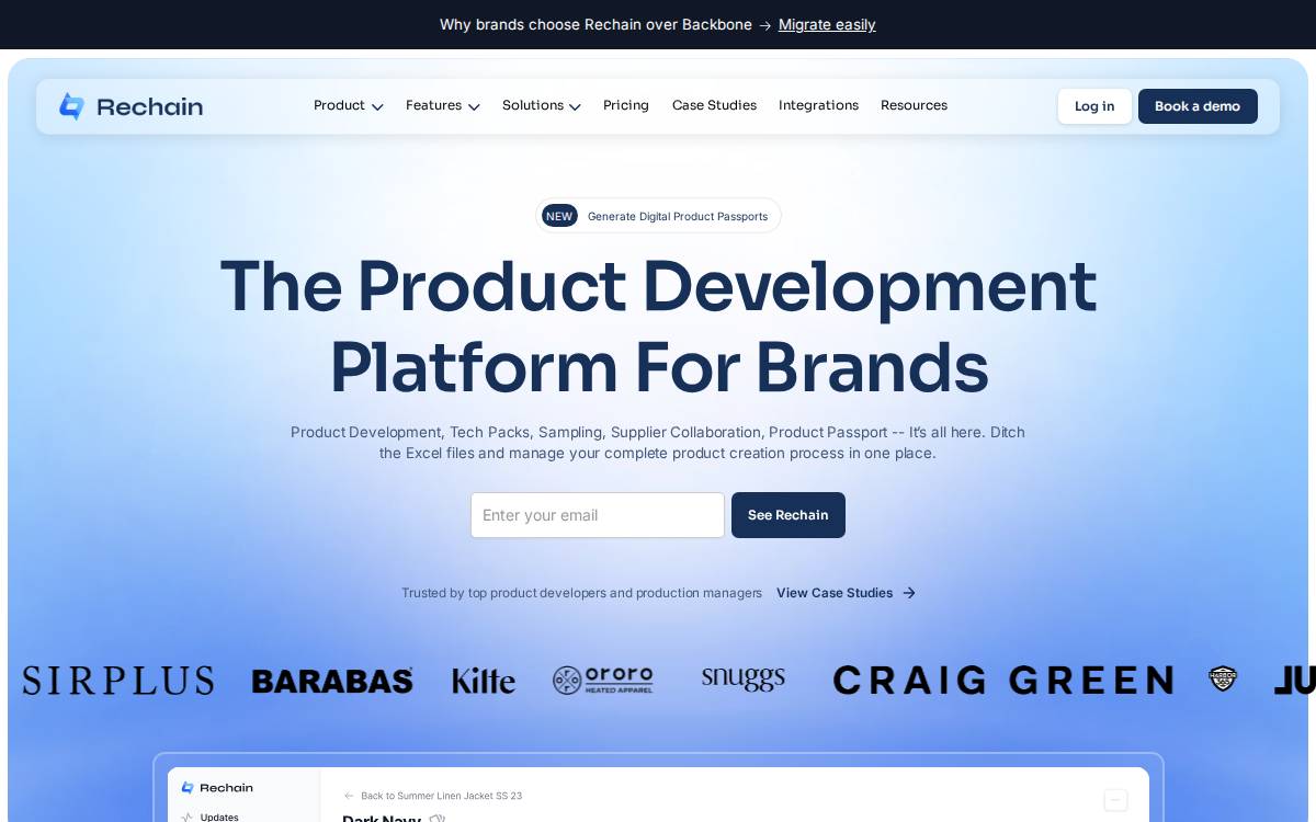 Rechain website preview