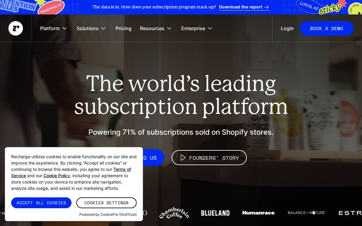 Recharge website preview
