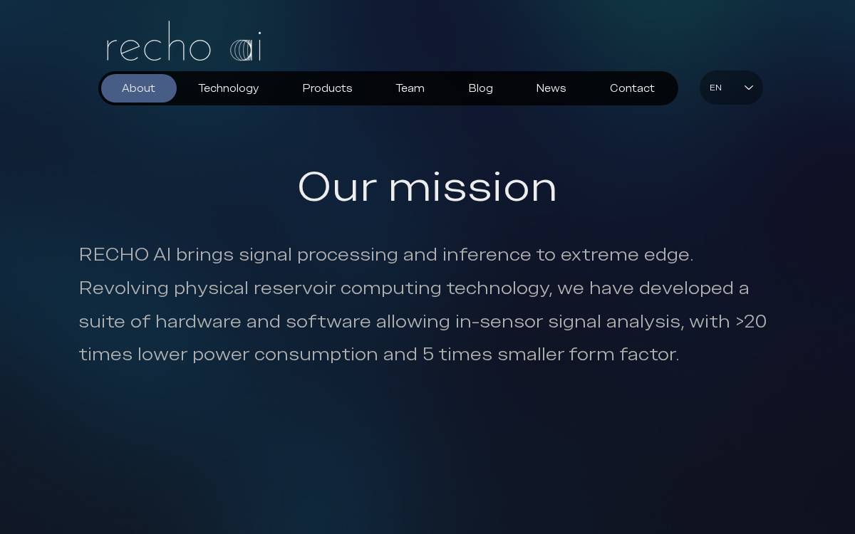 Recho website preview