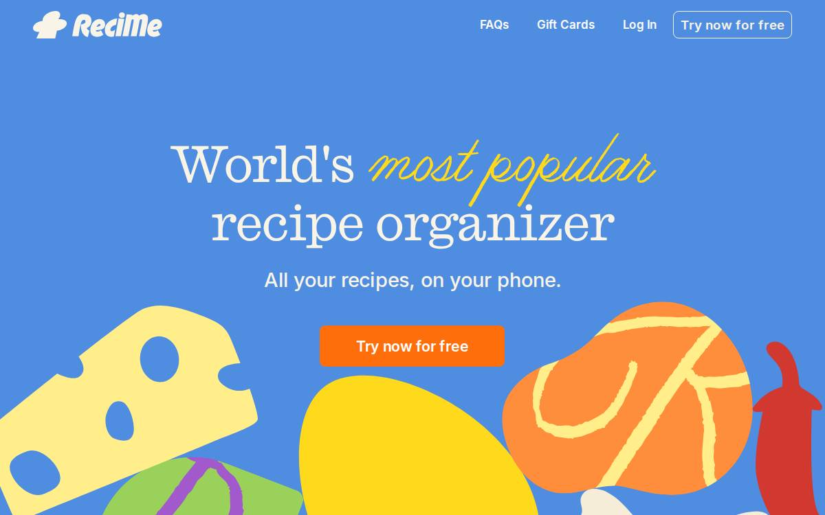 ReciMe website preview