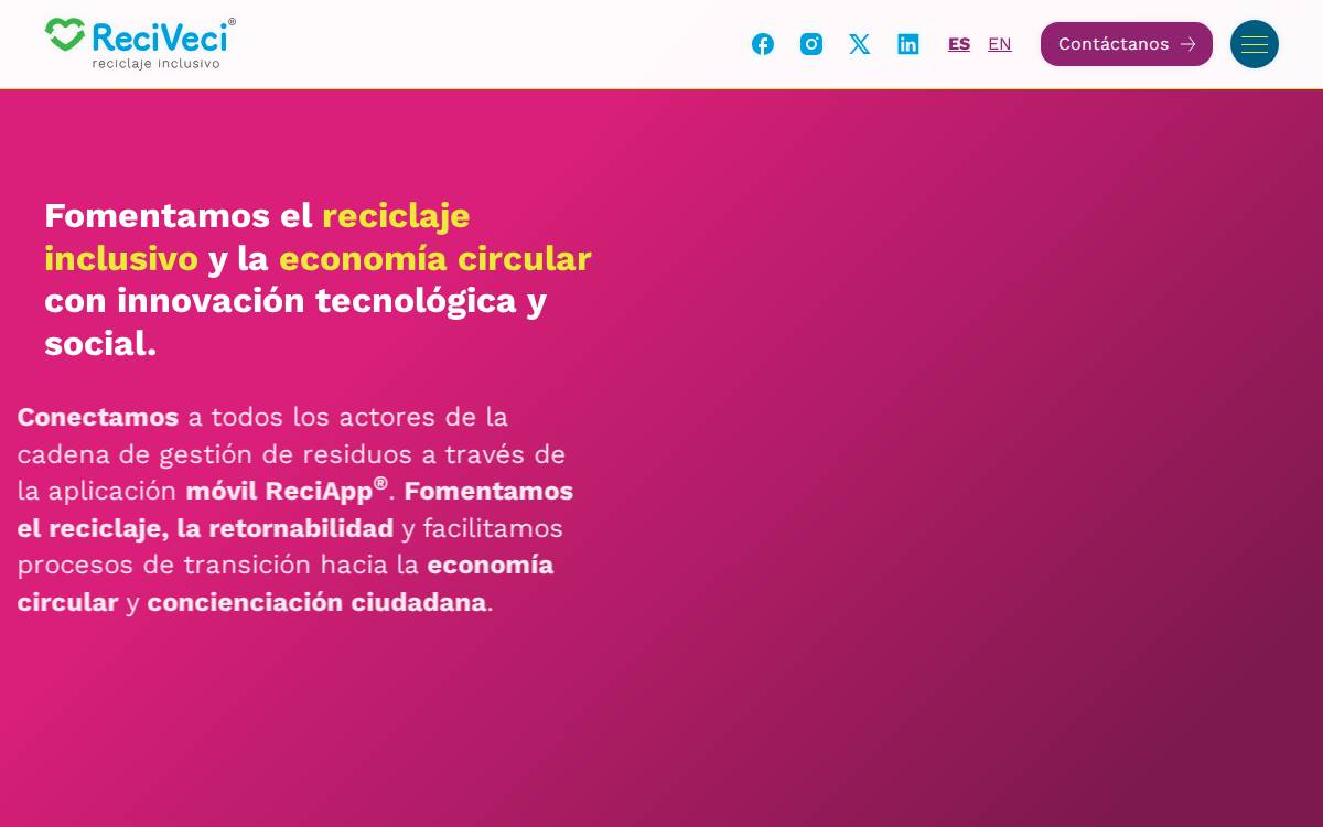ReciVeci website preview