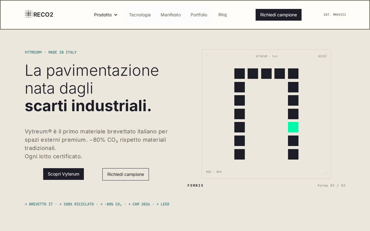 Reco2 website preview