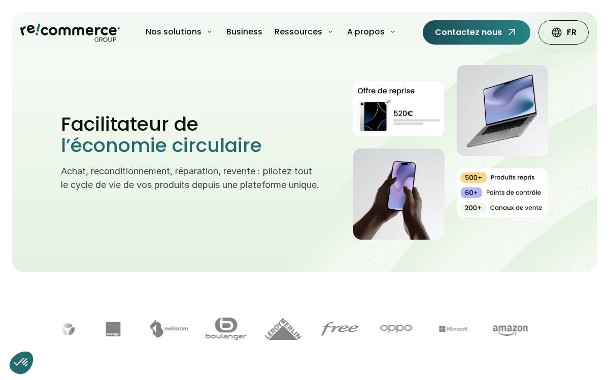 Recommerce website preview