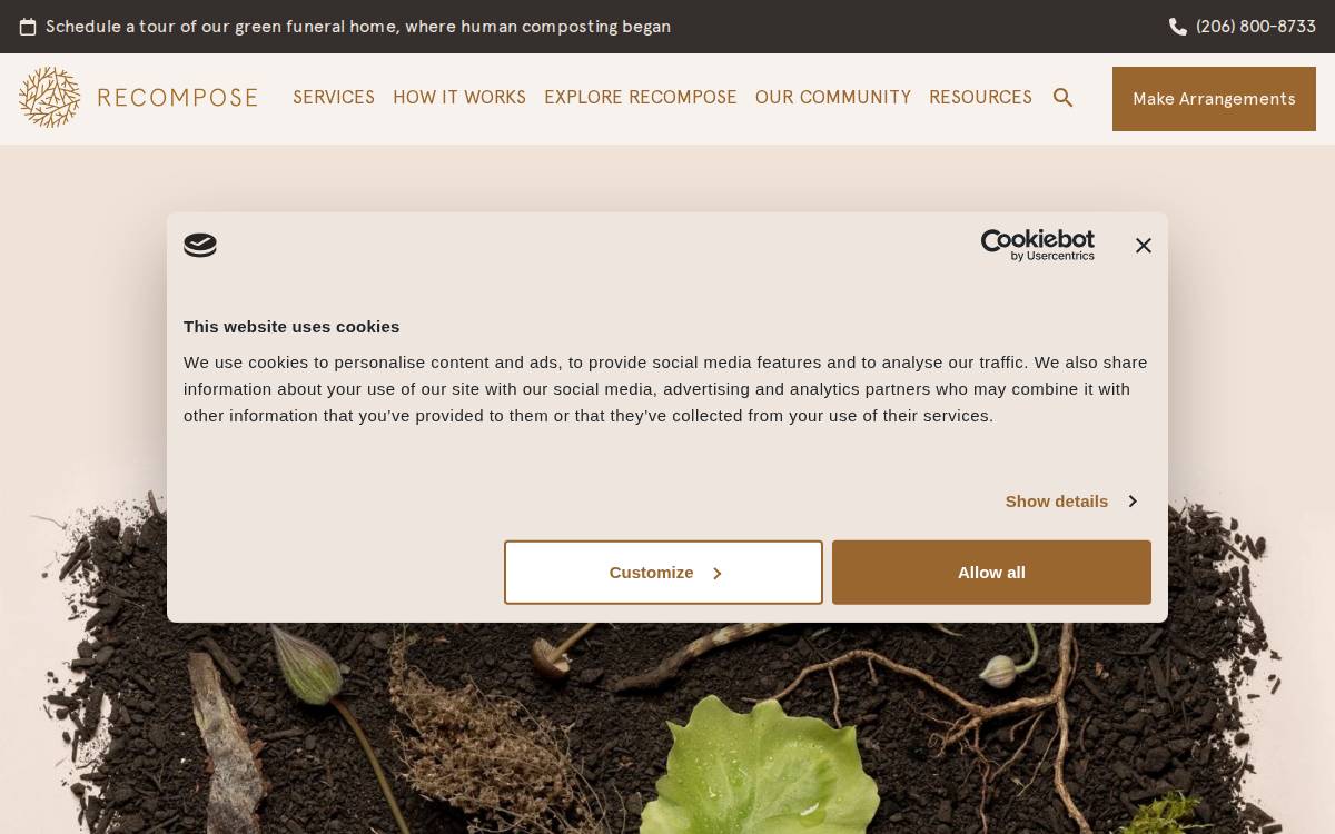 Recompose website preview