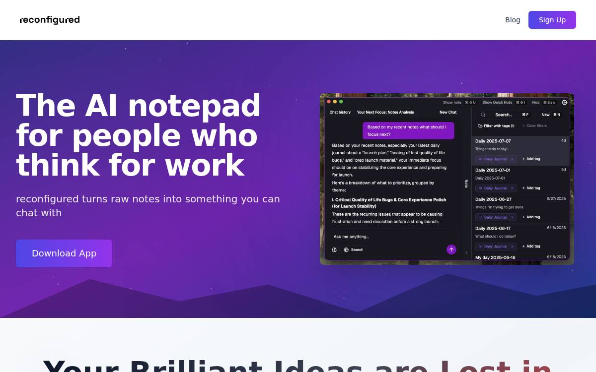 Reconfigured website preview