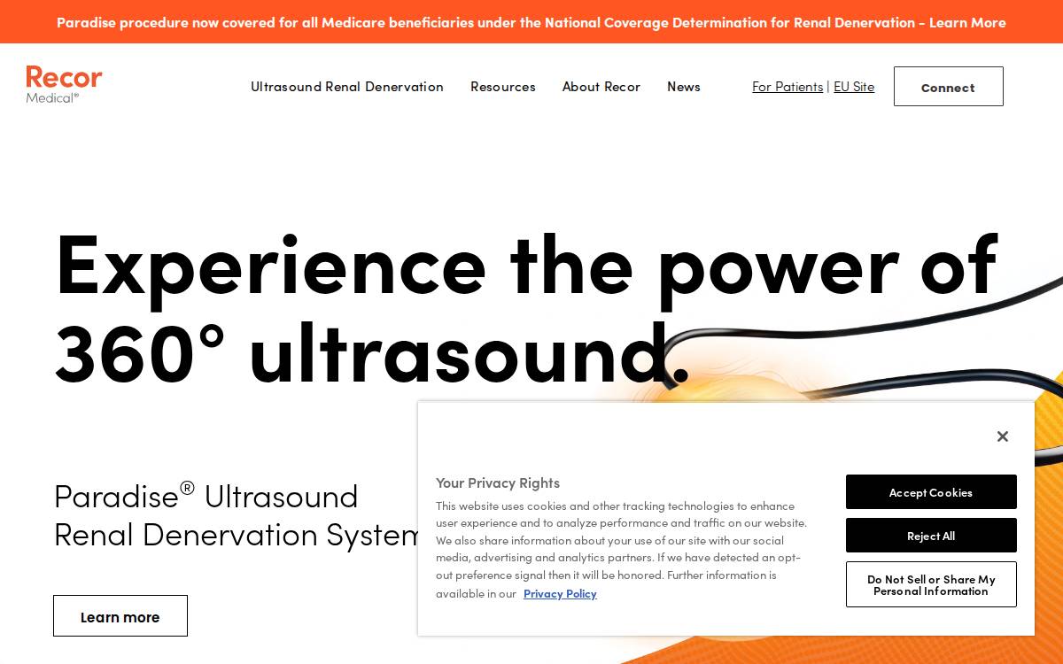 ReCor Medical website preview
