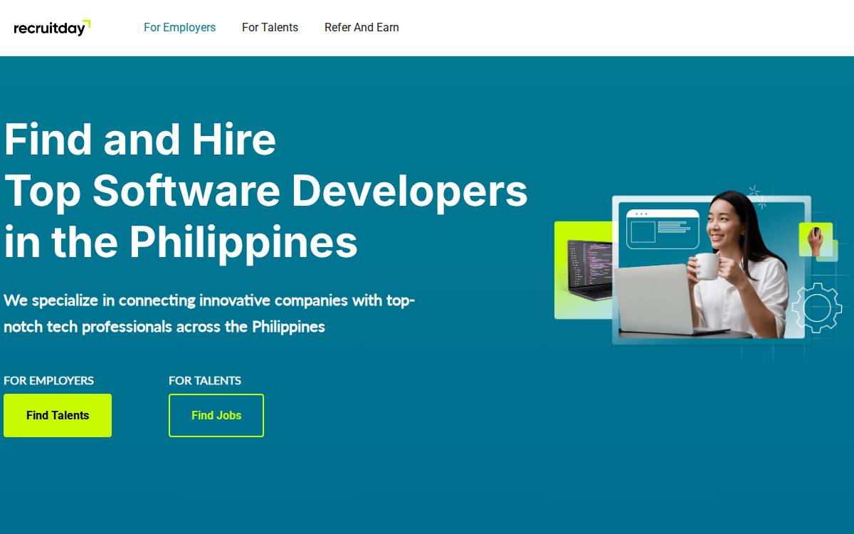 Recruitday website preview