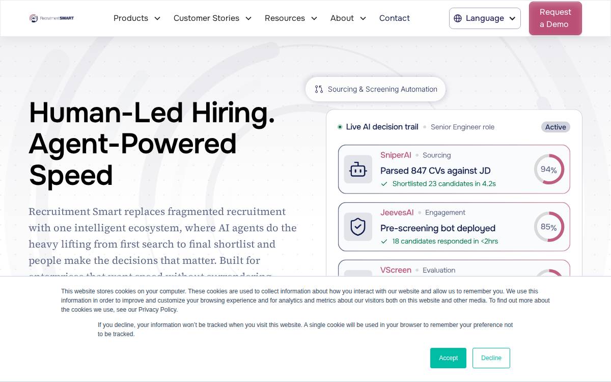 Recruitment Smart website preview