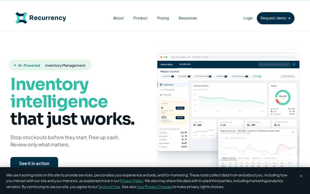 Recurrency website preview