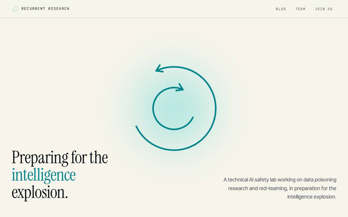 Recurrent Research website preview