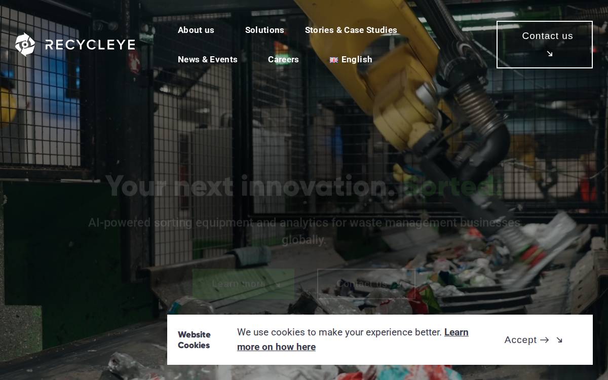 Recycleye website preview